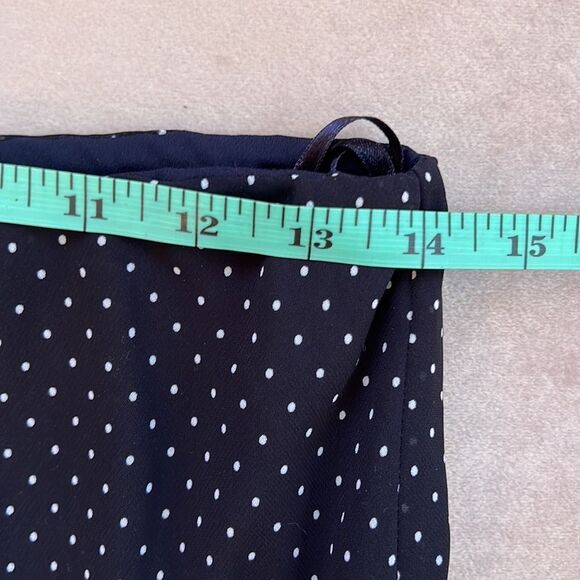 Chaps Sz S Elastic Waist Lined Classic Polka Dot Ruffle Skirt - Picture 7 of 8